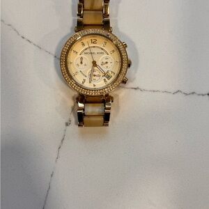 Michael Kors Gold and Cream Women's Watch